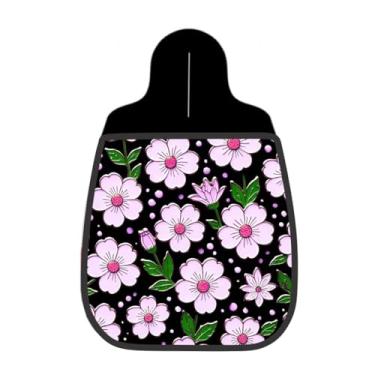 Imagem de Lixeira De Carro Organizador Lixinhocar Flor Rosa Fundo Preto