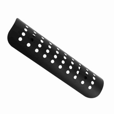 Imagem de HEEPDD Protetores Térmicos Tampa de Aço de Metal Com Braçadeiras Design de Furo Reto Se Encaixa Em Tubos de 50 Mm a 70 Mm para Chopper Cruiser Protetor de Calor de Escapamento de Motocicleta (Preto)