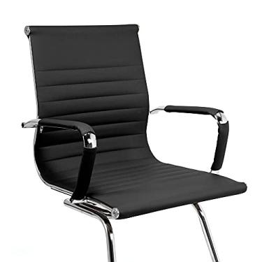 Imagem de Moob Cadeira de Escritório Executiva Boston Base Fixa Esteirinha Preta