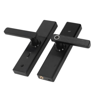 Imagem de Generic Fechadura de Porta Com Impressão Digital Inteligente, Fonte de Alimentação de Emergência 5 Em 1, Maçaneta Porta de Entrada Sem Chave WiFi Com Chave de Cartão de Senha do