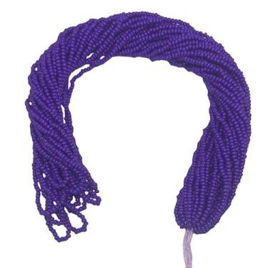 Imagem de Contas de semente de vidro 11/0 Checas - 12 fios de novelos, total de 10 cores (roxo fosco)