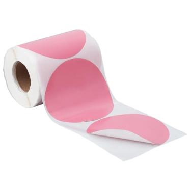 Imagem de NBEADS 300 etiquetas redondas, etiquetas autoadesivas grandes redondas de código de cores de 9 cm rolo de adesivos em branco para armazém, negócios, venda, escritório, casa, rosa