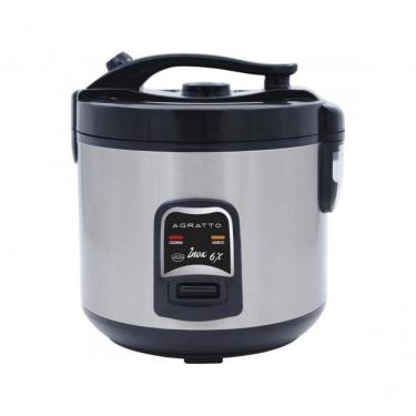 Imagem de Panela de Arroz Elétrica Agratto Pa6x 6 Xícaras 400W Antiaderente Inox 220V