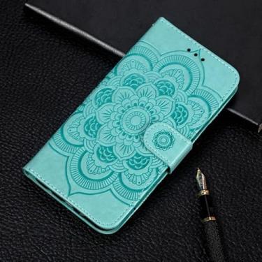 Imagem de YUNCHAO Caixa de telefone Para o Huawei Honor Play 3 Mandala em relevo Horizontal Flip Leather Case com titular e slots de cartas e carteira e moldura fotográfica e cordão capa para celular