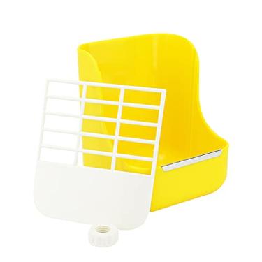 Imagem de Abonadora para Coelho com Prateleira de Grama e Tigela Comida Design Fixo Porquinho-da-Índia Chinchilas Pequenos Animais Fácil Instalar Limpar Feito Alto-Plástico Aço Inoxidável Jaula Pet