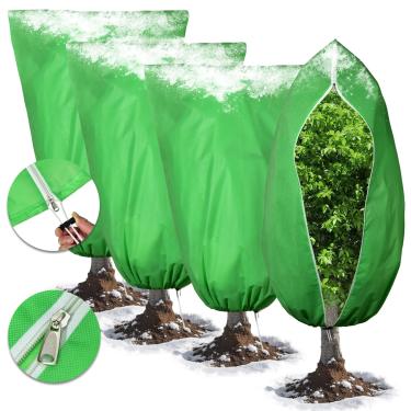 Imagem de Florelf Conjunto de cobertura de plantas verde reutilizável de 10 a 80 cm x 47 polegadas para proteção de jardim, ideal para tomate, canteiros elevados e jardim de inverno, funciona como guarda-chuvas