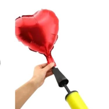 Imagem de Bomba de Ar Manual de Plástico, Portátil para Bexigas e Infláveis, Sistema Push and Pull, Cor Aleatória