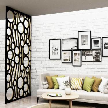 Imagem de Painel Vazado Divisória MDF Nairóbi Preto - Decore Painéis e Divisória