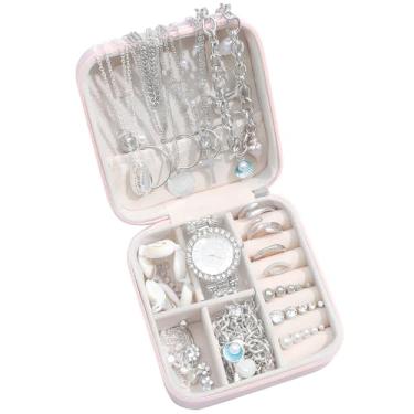 Imagem de NEWITIN Conjunto de 64 peças de joias de prata para mulheres com colar banhado a prata pulseira anel de relógio anéis de umbigo conjunto de brincos para mulheres estojo de joias de viagem