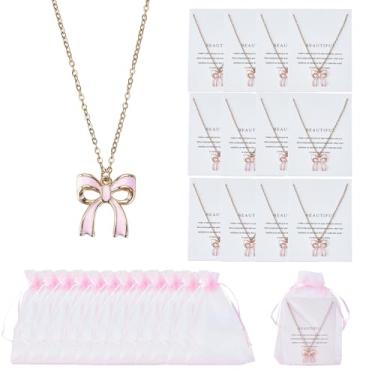 Imagem de NICENEEDED 12 conjuntos de pulseiras de laço azul coquete lembrancinhas de festa, pulseiras de corda trançada ajustáveis a granel presentes com cartão inspirador, lembrancinha de festa de coquete para