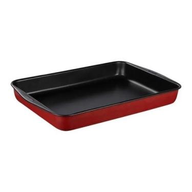 Imagem de Assadeira 32cm Rochedo Dura Funda Retangular Com Revestimento Antiader
