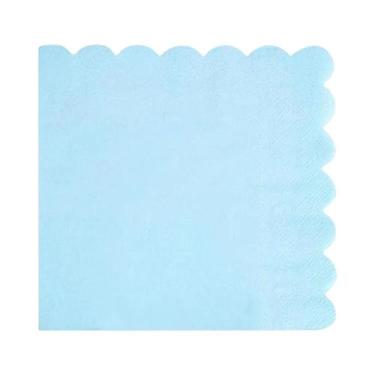 Imagem de Conjunto De Pratos E Guardanapos De Papel Descartáveis Azul Claro Para