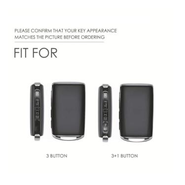 Imagem de Capa de couro artesanal para chave de carro, compatível com mazda cx5 cx 5 3 cx30 cx9 2019 2020 2021, porta-chaves, acessórios protetores(4buttons black)