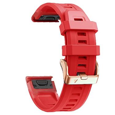 Imagem de VEVEL Pulseira de relógio de 20 mm para Garmin Fenix 6S 6SPro 5S 5SPlus Descent Mk2S D2 Delta Silicone Quick Release Watch Easy Fit Pulseira (Cor: E, Tamanho: Para Fenix 6S Sapphire)