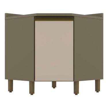 Imagem de Balcão de Cozinha Évelin Canto Obliquo Duna Cristal – Henn 