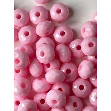 Imagem de Rondela Cristal Acrílico Rosa 6mm aprox.8800Un 500g - La Mode Arte e C