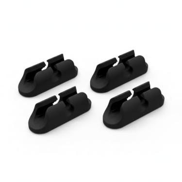 Imagem de Pacote com 4 porta-canetas autoadesivas, de silicone, durável, rápido, seguro, flexível, organizador de mesa, parede/quadro branco para canetas, marcadores, lápis – Aproveite o espaço organizado