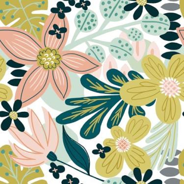 Imagem de Tyrot Boho Chic Tapete botânico floral para sala de estar 6 x 3 pés, jardim de rosas