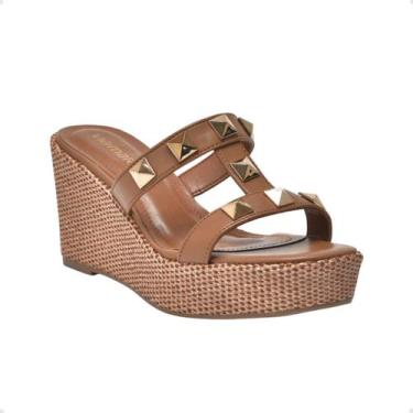 Imagem de Tamanco Feminino Anabela Via Marte Marrom, Ganache, 35