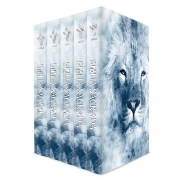 Imagem de Kit com 5 Bíblias do Leão da Tribo de Judá - Brochura - NTLH