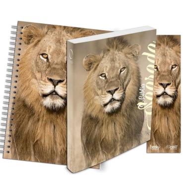 Imagem de Kit Leão no Campo Trigo - Planner + Bíblia Brochura NAA + Marca Página
