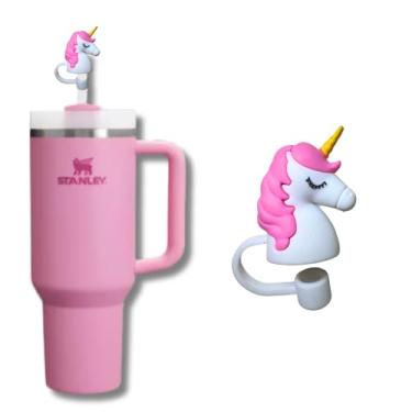 Imagem de Tampa para Canudo Tampa Protetora de Silicone para Canudo Copo Stanley 10mm Higiene Praticidade para Seu Copo e Garrafa (Unicórnio)
