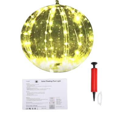 Imagem de Jectse Luzes Solares Flutuantes para Piscina, Bolas Brilhantes de Led Economizadoras de Energia Com Sensor de Luz Automática e Luz Branca Quente para Decorações de Festas na Piscina