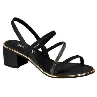 Imagem de Sandália Beira Rio Salto Bloco Tira Brilhante 8379 233 33/40-Feminino