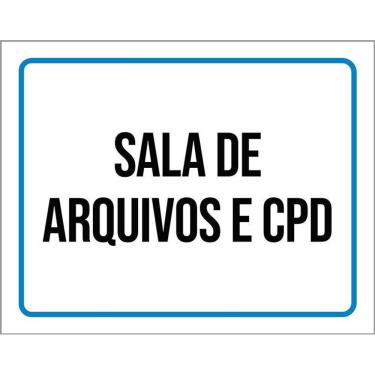 Imagem de Placa Sinalização - Sala Arquivos E Cpd 36X46