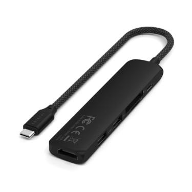 Imagem de SATECHI Hub USB C 6 em 1 Slim Plus, adaptador multiportas com HDMI 4K, carregamento USB-C PD 100W, 2 portas USB-A, leitores de cartão microSD/SD, para MacBook, Windows e dispositivos USB tipo C
