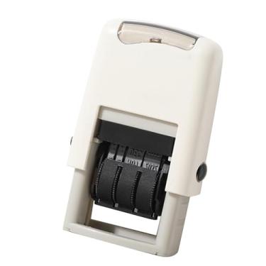 Imagem de Cryfokt Carimbo Automático de Data, Material ABS Premium, Carimbo Durável para Impressões Claras e Precisas, de Escritório Doméstico (Branco)