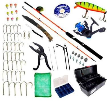 Imagem de Artigos De Pesca Basico Para Pescaria Vara Molinete Maleta