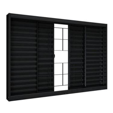 Imagem de Janela de Aço Veneziana de Correr Central sem Folha para Vidro com Gra