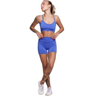 Imagem de Conjunto Fitness Feminino Vekyo – Top Alça Fina Sem Bojo + Short Suplex para Academia e Treino-Feminino