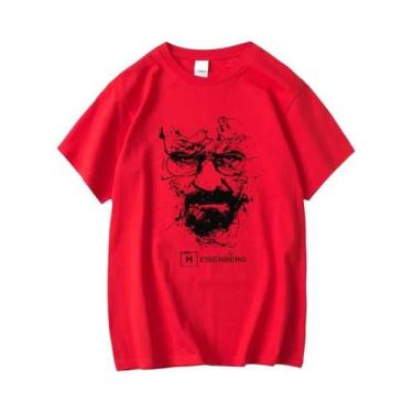 Imagem de Camiseta Masculina 100% Algodão Casual Breaking Bad Heisenberg, Camise