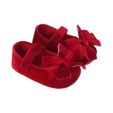 Imagem de Sapatos De Princesa Para Bebês Recém-Nascidos Com Solado De Borracha M