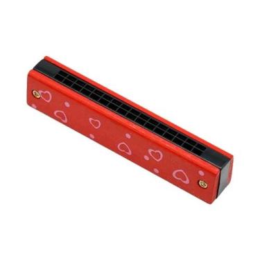 Imagem de Flauta De Madeira Infantil Com Desenhos Animados De 6 Furos E Gaita De