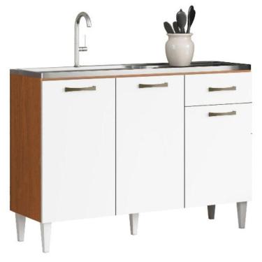 Imagem de Balcao Para Pia 3P 1G 120 cm MDP Atenas ARMoveis