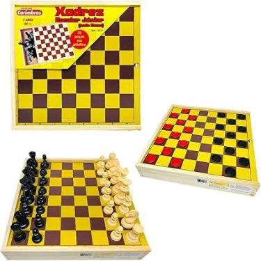Imagem de Jogo de Xadrez Escolar com Dama - Carimbras - Modelo 3410