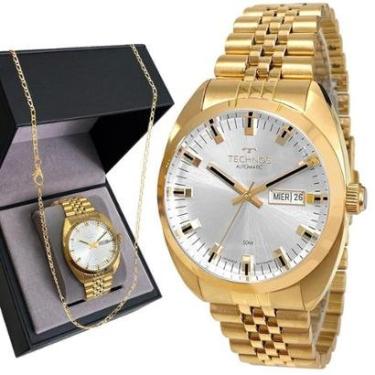 Imagem de Relógio Technos Masculino Automático Dourado Luxo Original-Masculino