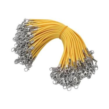 Imagem de Cordão Trançado De Couro PU De 2mm Com Fecho De Lagosta Em Liga De Alu