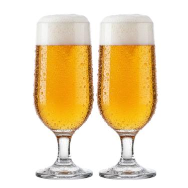 Imagem de Jogo 2 Copo De Cerveja Taça De Vidro Chopp Eden Transparente 300ml G4u Class Home