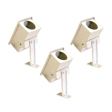 Imagem de Kit 3 Proteções Reforçadas Câmera Segurança bullet 11x23x9cm