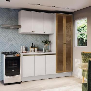 Imagem de Armário de Cozinha Compacta 100% MDF 192cm Branco Celeste Kappesberg