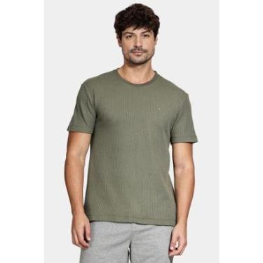 Imagem de Camiseta Aramis Manga Curta Canelado Vegas Verde Militar-Masculino