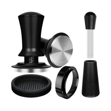 Imagem de Conjunto De Utensílios De Café Em Aço Inoxidável 4/7 Peças: Prensa De 