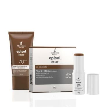 Imagem de Kit Make FPS Episol Color Pó Compacto + Base + Stick tom4