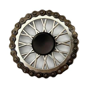 Imagem de Giroscópio De Metal Com Corrente E Roda Dentada, Fidget Spinner Anties