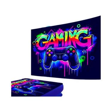 Imagem de Tapeçaria Neon Estilo Cyberpunk Com Gradiente De Grafite Para Decoraçã