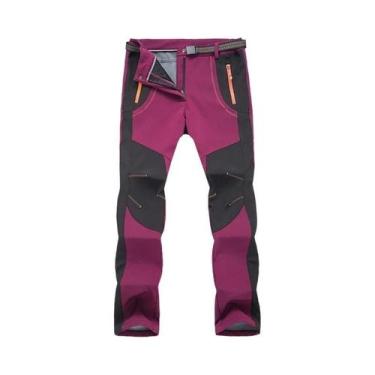 Imagem de Calças Femininas Impermeáveis De Fleece Para Caminhadas De Inverno, Tr